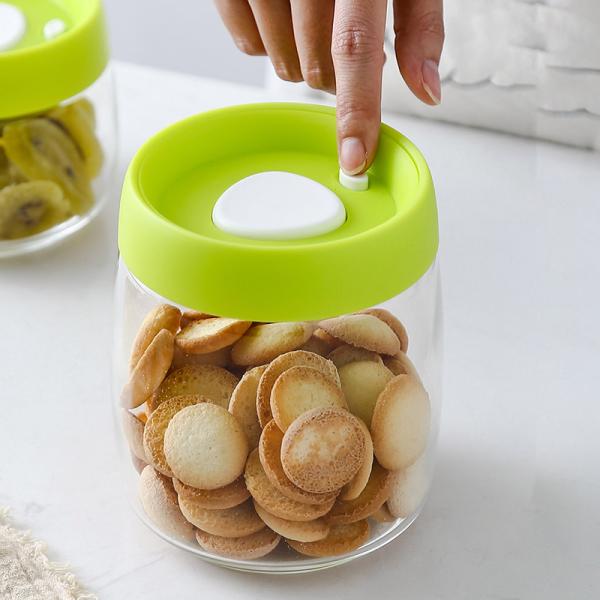 Press Vacuum Storage Box Empty Glass Jars Household Moisture Proof Eco Friendly