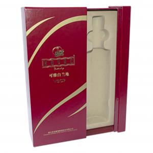 China Red Gloss Wine Packaging Box Slide Match Shape Gift Box With Flocking Insert on sale
