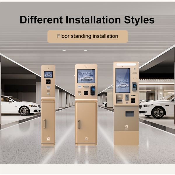 Outdoor Cash Payment With Banknotes & Coin QR Scanner Receipt Printer Touch Screen