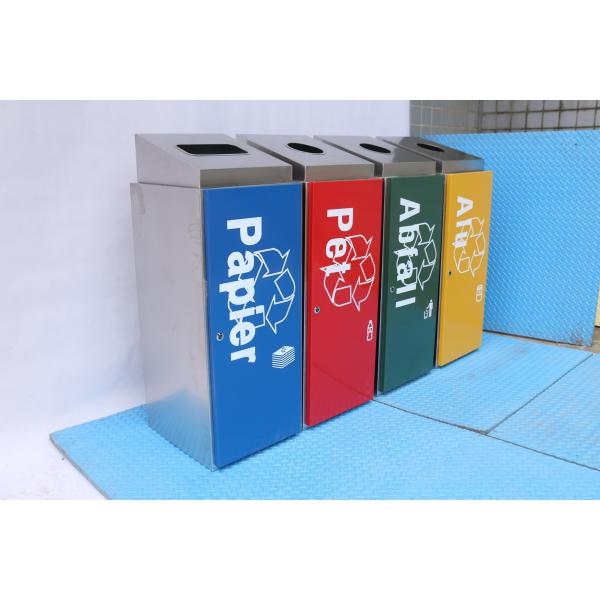 ISO14001 Certificate 4 Compartments 50L Industrial Recycling Bin