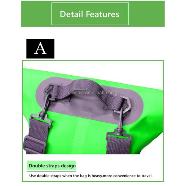 Waterproof Dry Bag - Thick & Lightweight - Roll Top Dry Compression Sack Keeps Gear Dry for Kayaking, Boating, Beach