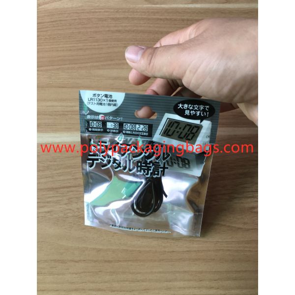 Customized Plastic Zipper Bag , 3 Sides Seal Bag For Mobile Treasure Packing