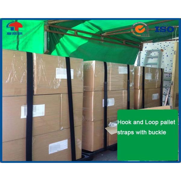 38mm Wide Adjustable Pallet Double loop strap Belt With touch fastening shoes , Security