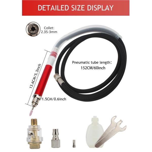 65000 RPM Jewelry Engraving Machine Micro Air Die Grinder 1/8" 3mm