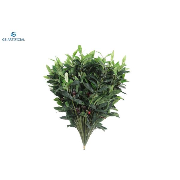High Simulation Olive Artificial Plant Leaves Realistic Visual Effects