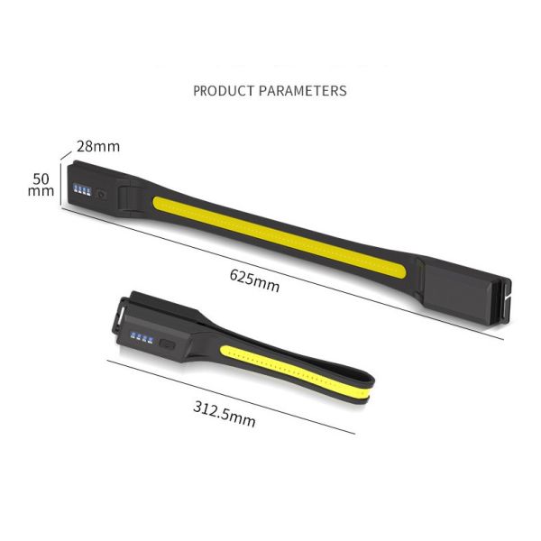 Cross-border COB Strong Light Maintenance Silicone Work Lamp USB Charging Outdoor Camping Built-in Battery Chest Running Lamp