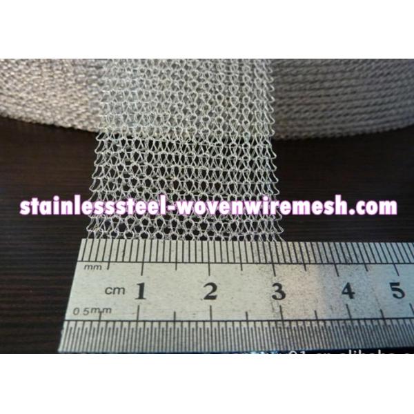 Crimped / Flat Monel 400 Knitted Mesh Silver White For Oil - Gas Separation