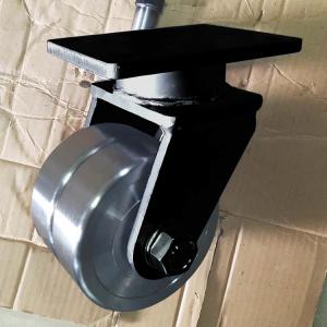 China 10 Inch Super Heavy Duty Twin Wheel Forged Steel Casters 3000KG Loaded Capacity OEM on sale