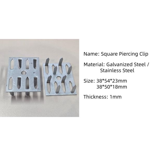 Rectangular metal plate nails, iron rock wool insulation layer fixing plates, sound insulation board puncture clamps