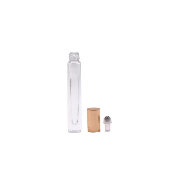 Resist Falling Wood Lid Clear Cosmetic Glass Bottles Square Empty Perfume Vials 3 Oz