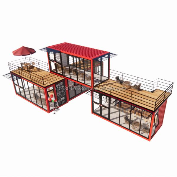 50/75/100mm Wave Sandwich Panel Wall Modular Mobile Store for Container Dessert Shop Street Prefab Coffee Kiosk Booth Design