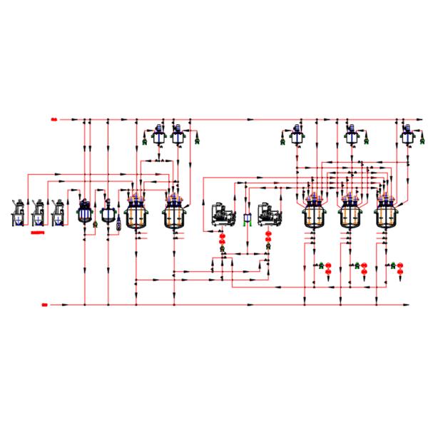 Automatic Ink Production Line Installation Fixed In The Platform