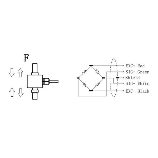 50-1000n Tension Compression Force Sensor 0.5% Miniature Load Cell Sensor