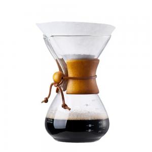 China Lead Free Borosilicate Glass Coffee Tea Pot Pour Over Coffee Kettle Dripper on sale