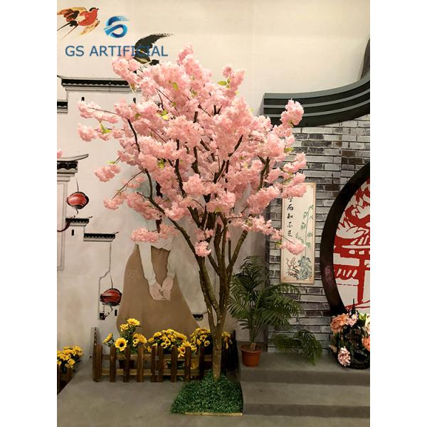 ODM Artificial Pink Cherry Blossom Tree For House / Festival Decoration