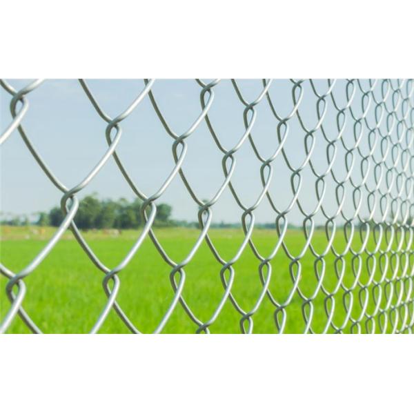 9 Gauge X 2" Chain Link Fence Fabric , Galvanized Chainlink Fencing Longlife