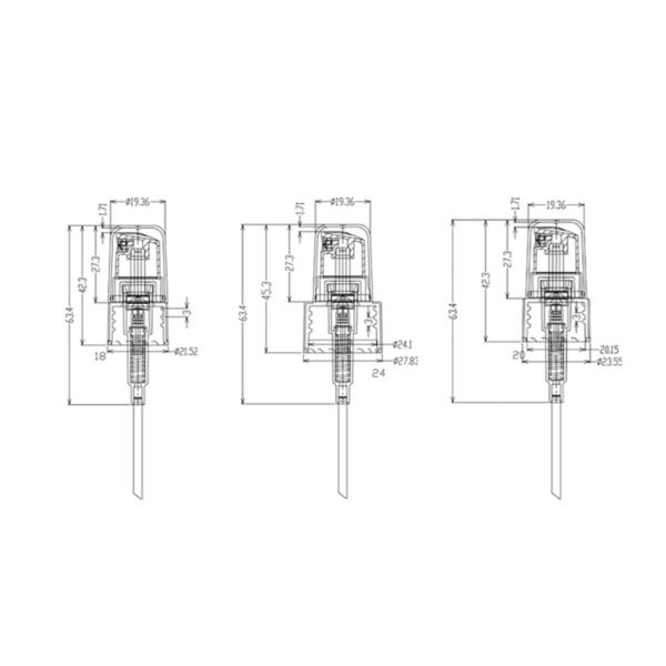 Plastic OEM Bottle Mist Sprayer 18 / 20 / 24 / 28mm