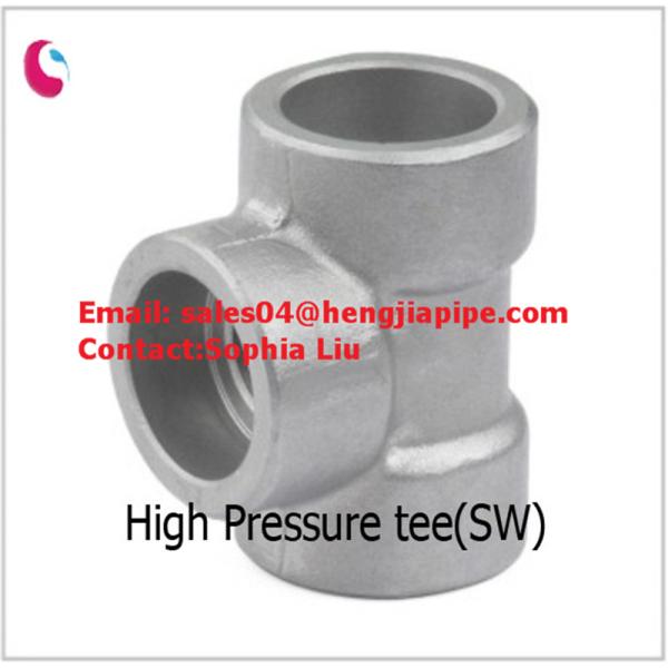 high pressure Socket weld & Threaded steel tee