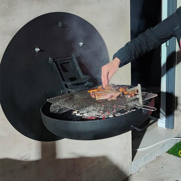 600mm Wall Hanging Barbecue 23.6 Inch Wood Burning Fire Pits