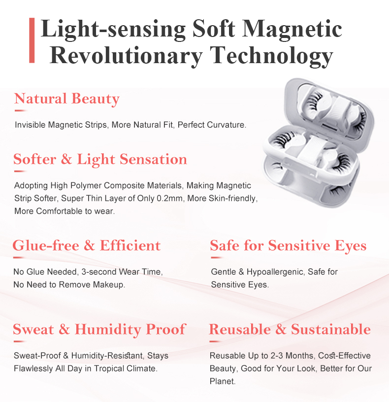 Soft Magnetic Lashes For Beginners Professional Magnetic Eyeliner Set Quick Drying Secure Hold