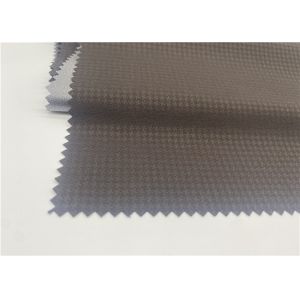 Houndstooth Pattern Polyester Dobby Pongee Fabric With TPU Back