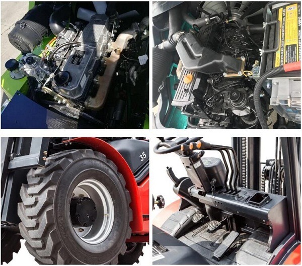 Carretilla Elevadora 4X4 3.5ton 4WD Rough Forklift