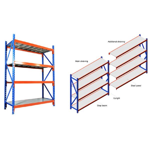 Medium Duty Rack B Carton Box Storage Shelving Long Span Rack Warehouse Storage Racking