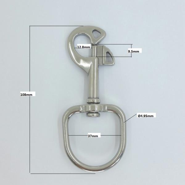 Stainless Steel Butterfly Swivel Bolt Snap for Kayak Boat Paddle Leash