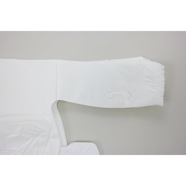 Plastic Bag-WHITE Plain Embossed T Shirt Bag 13 mic - 100 bags/bundles , HDPE material