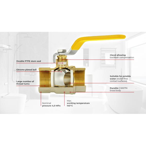 Mini Ball Valve 1/2\" NPT Female X Male Thread Stainless Steel with Stainless Handle Manual for Water OEM Customization