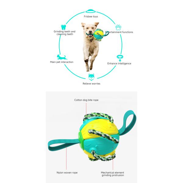 Bite Resistant Training Dog Friendly Soccer Ball Outdoor Dog Soccer Ball With Tabs