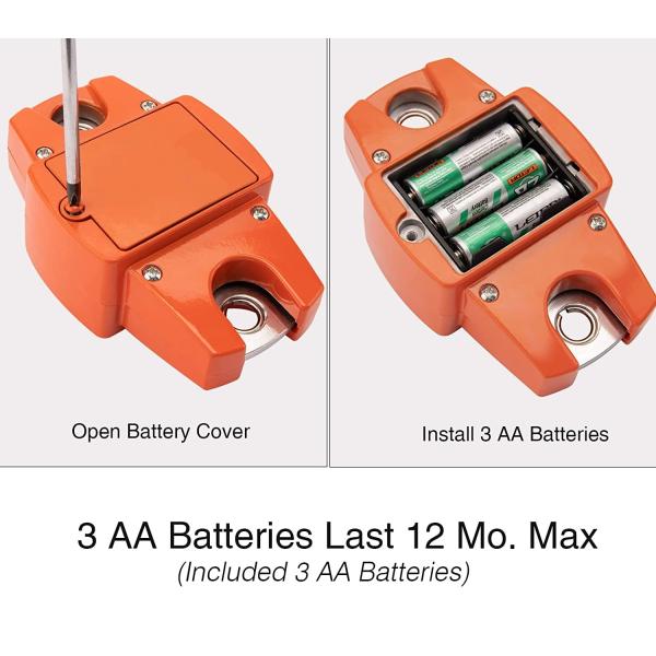 OCS-L Mini Digital Crane Scale Industrial Hook Weighing Scale High Accuracy Digital Load Cell 3*AAA Dry Battery Steel OEM 300KG