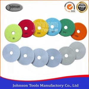 Buy cheap 100mm White Type Diamond Floor Polishing Pads For Removing Scratches product