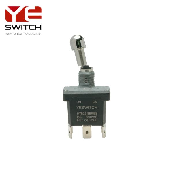 HT802 Double Pole ON-ON Industrial Toggle Switch With PC Terminal
