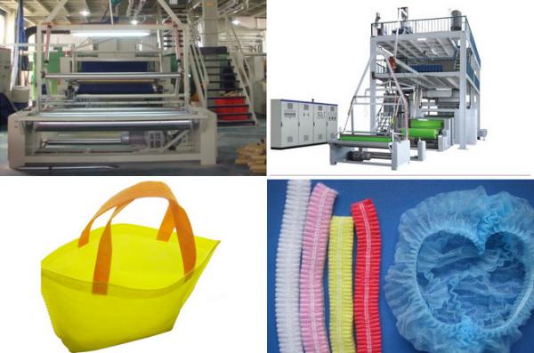 Quality SMS PP Spunbond Nonwoven Fabric Production Line / Equipment automatic bag Making for sale