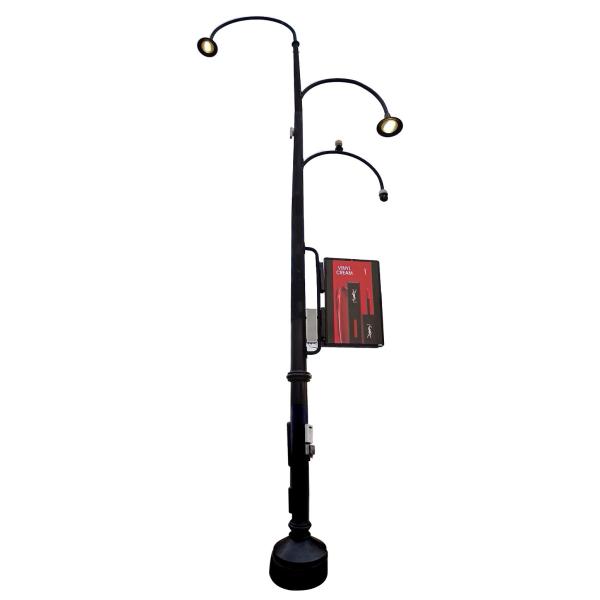 Single Arm CCTV Mounting Pole 15m Galvanized Steel Cctv Camera Post