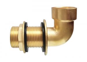 China Durable 90 Degree Brass Elbow Tank Fitting IPS Male x Female Thread Pipe Connection on sale