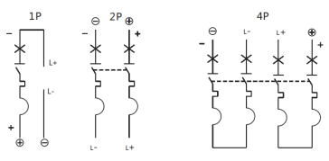 VK007 DC Circuit Breaker (MCBs) UL489 Circuit Breaker, Thermal-Magnetic Trip Type, Overload And Short-Circuit Protection