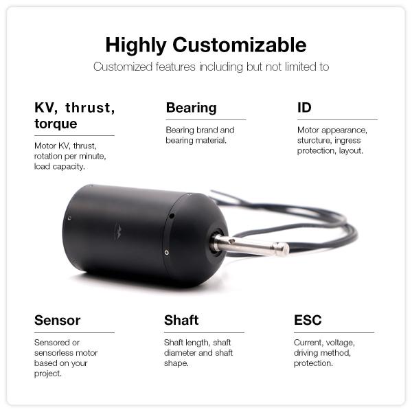 66112 Waterproof BLDC Motor For Electric Boat Underwater Jet Thruster And Electric Boat