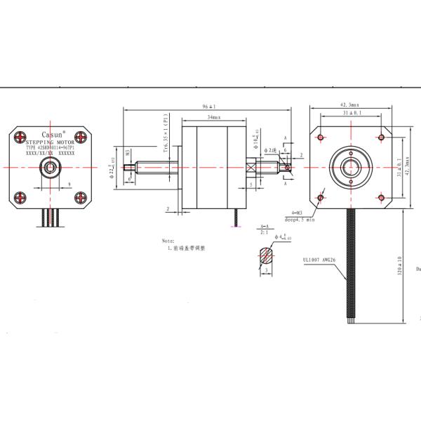 20mmx20mm Nema 8 Non Captive Stepper Motor For STM CNC Milling Machine