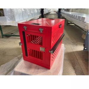 China Red 40 Aluminum Dog Cages Collapsible Travel Dog Kennel Crate Folding Dog Box on sale