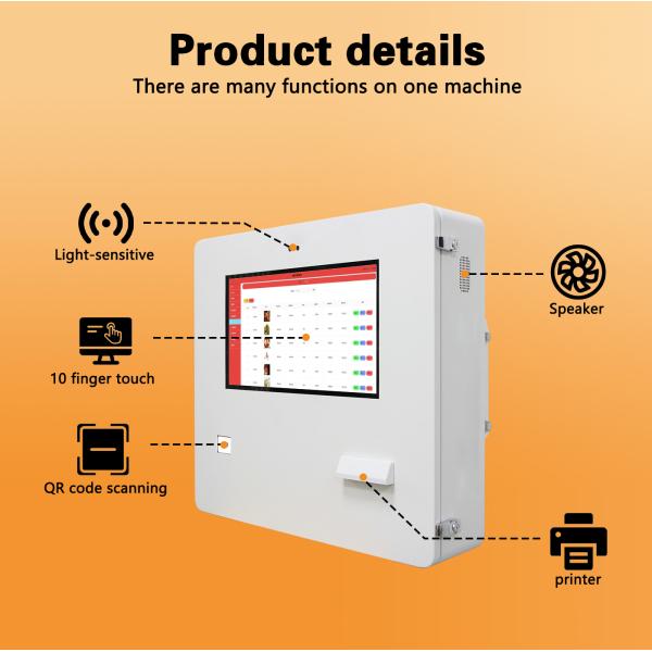 All-Weather Self-Order And Payment Terminal 15.6/21.5" - Outdoor All-In-One Kiosk With Printer & QR Scanner