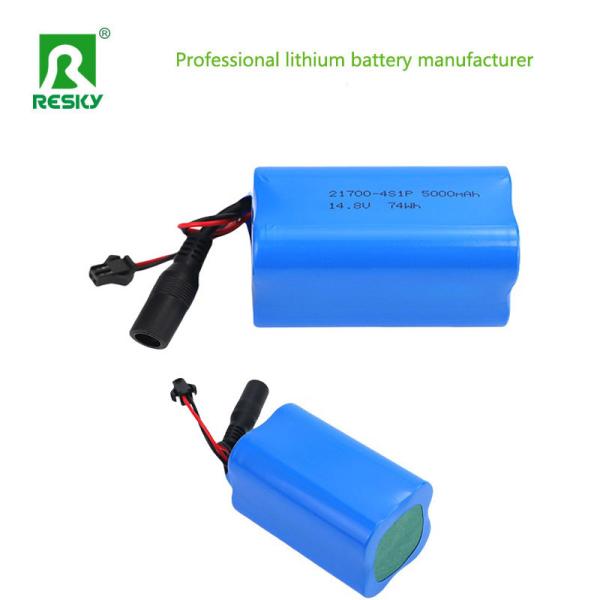21700 5000mAh Battery Cells 14.8v 74wh Li-Ion Battery Pack for Solar Street Light at 300g