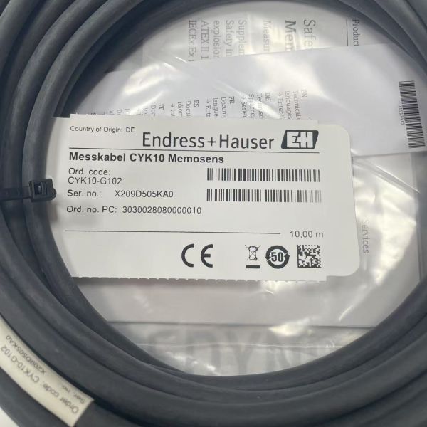 Endress+Hauser CYK10-G102 | Memosens Sensor Extension Cable, 20m, PVC Jacket
