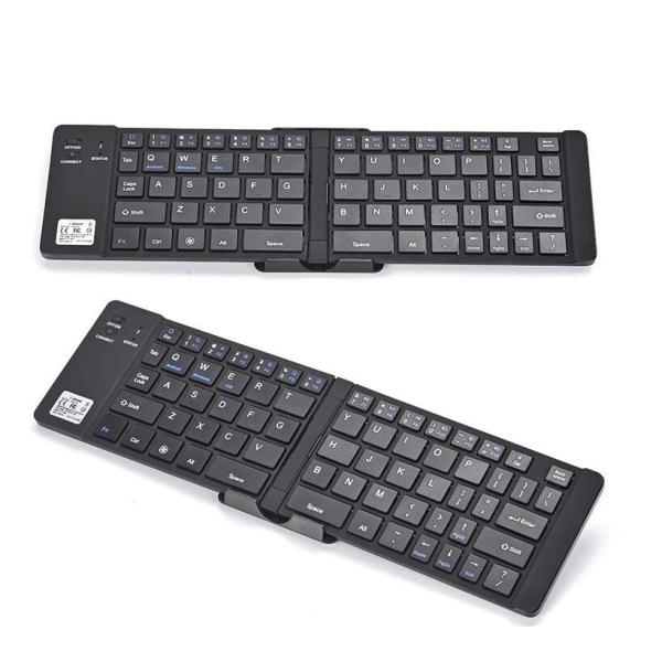 Foldable Bluetooth Keyboard with Stand Holder for Compatible IOS Android Windows