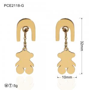 China Handmade Gold Plated Stainless Steel Earrings For Ladies Ear Pendants on sale