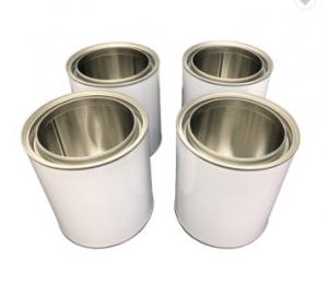 China 1L Automotive Paint Cans 0.21mm Round Tin Bucket With Lids on sale