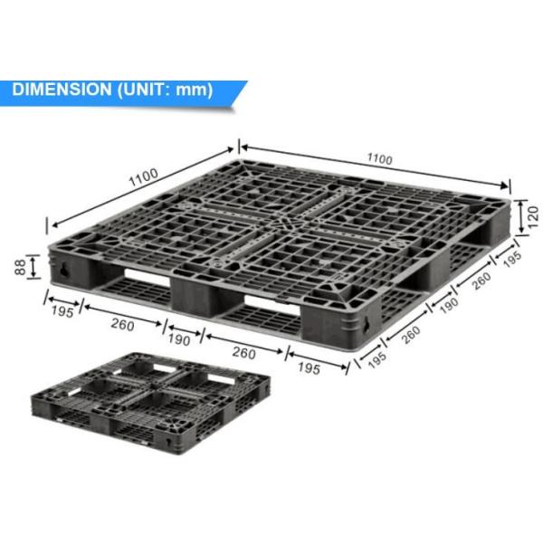 Custom 1200x1000x150 mm 4 way entry anti-slip plastic pallet, Cheap accept custom single faced plastic pallet prices