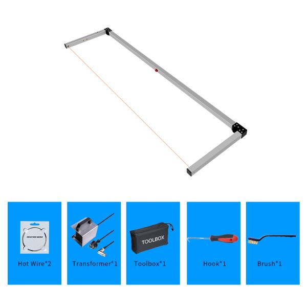 Aluminum Alloy Bow Type Heated Wire Foam Cutter 200W