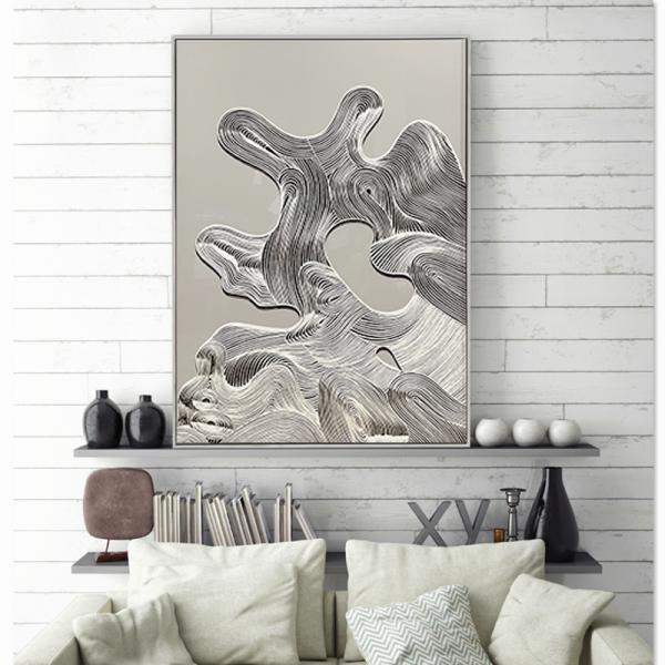 Hand Painted Oil Painting Abstract Texture Mural Canvas Wall Art with Customized Size